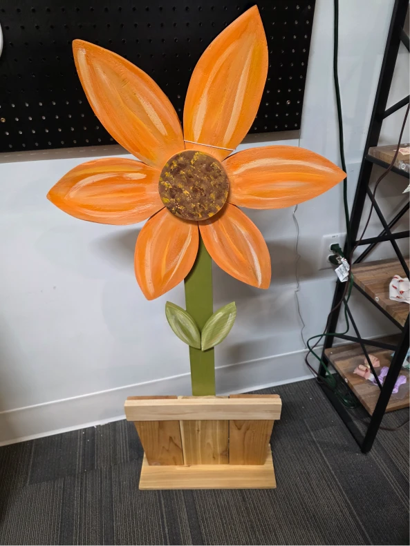 Sunflower wood decor